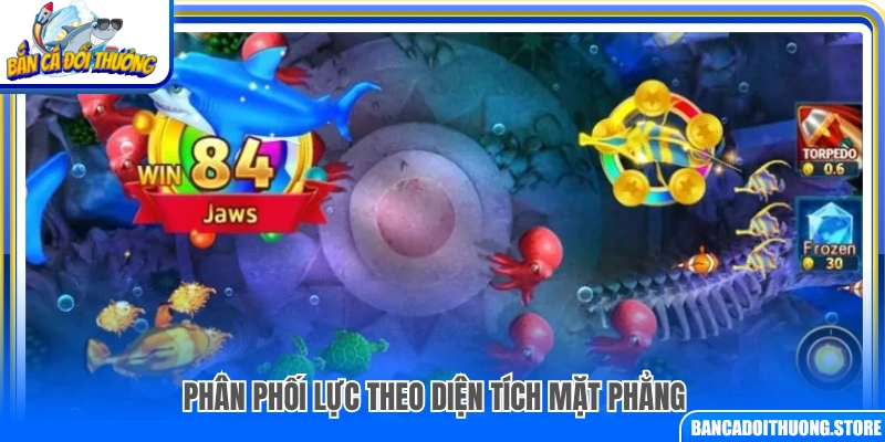 Thủ thuật bắn cá phân bổ lực theo diện tích mặt phẳng